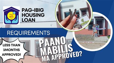 Paraan para mas mabilis ma approve pag ibig housing loan